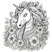 Unicorn Coloring Pages For Kids photo