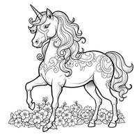 Unicorn Coloring Pages For Kids photo