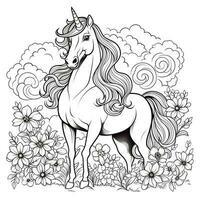 Unicorn Coloring Pages For Kids photo