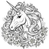 Unicorn Coloring Pages For Kids photo