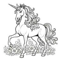 Unicorn Coloring Pages For Kids photo