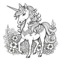 Unicorn Coloring Pages For Kids photo