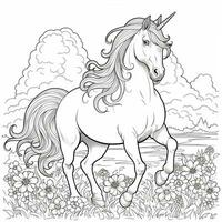 Unicorn Coloring Pages For Kids photo