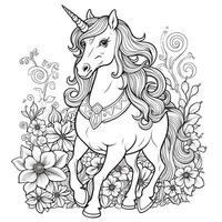 Unicorn Coloring Pages For Kids photo