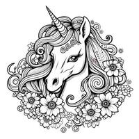 Unicorn Coloring Pages For Kids photo