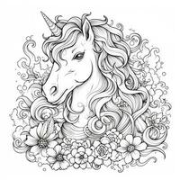 Unicorn Coloring Pages For Kids photo