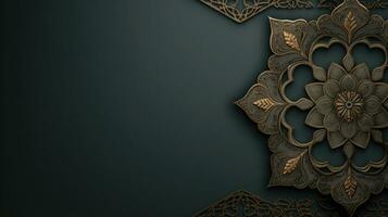 Traditional islamic ornament. Generative AI photo