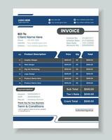 Creative Vector Invoice Design Template