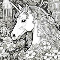 Unicorn Coloring Pages Comic Style photo