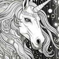 Unicorn Coloring Pages Comic Style photo