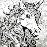 Unicorn Coloring Pages Comic Style photo