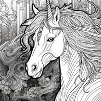 Unicorn Coloring Pages Comic Style photo