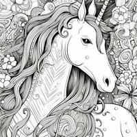 Unicorn Coloring Pages Comic Style photo