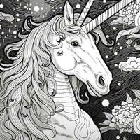 Unicorn Coloring Pages Comic Style photo