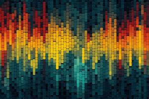 Colored abstract background with pixel effect. Generative AI photo