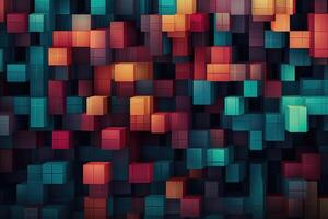 Colored abstract background with pixel effect. photo