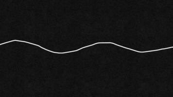 Gekritzel Weiß Kurve schlagen Welle auf schwarz Hintergrund video