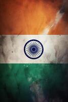 A Poster with Indian Flag. Illustration AI Generative photo