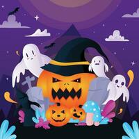 Spooktacular Halloween Night vector