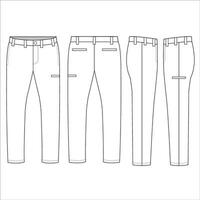 pantalones, pantalones vector plano bosquejo modelo