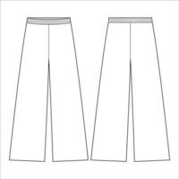 pantalones, pantalones vector plano bosquejo modelo