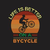 Bicycle t shirt vector