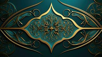 Abstract ornament in arabic style. Islamic background. Generative AI photo