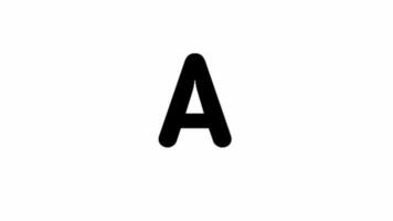 alfabet en - lösen notera animering video