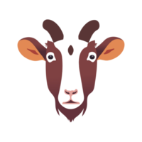 Goat head cartoon Generative Ai png