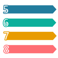 Numbered List Sequence Infographic png