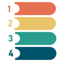 Infografik Speisekarte aufführen 8 Schritt oder Verfahren, Präsentation aufführen Speisekarte, Infografik aufführen Nummer Element png