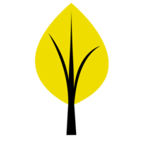 geel herfst blad, single blad png