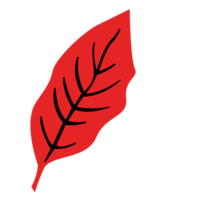 l'automne rouge Célibataire feuille, tomber feuille png