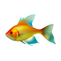 Goldfish Bird Blue-green chromis Aquariums, Bird, animals, seafood  Generative Ai png