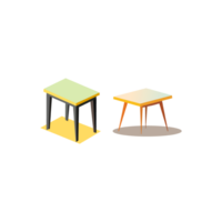 Hand Painted Wooden Table  Generative Ai png