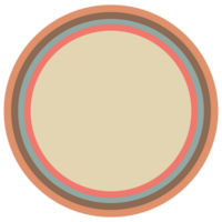 arc en ciel coloré cercles. 60-70 style rétro. png
