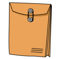 Envelope Sealed with Buttons and String. flat cartoon icon design. png