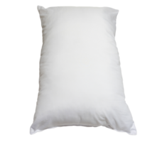 White pillow in hotel or resort room isolated with clipping path in png file format Concept of confortable and happy sleep in daily life