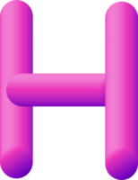 gradient alphabet 3D png