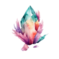 aquarelle Fée cristal ai génératif png