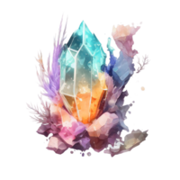 aquarelle Fée cristal ai génératif png