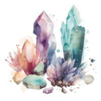 aquarelle Fée cristal ai génératif png