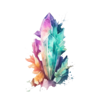 aquarelle Fée cristal ai génératif png