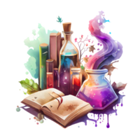 watercolor wizard inventory AI Generative png