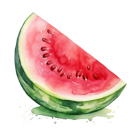Watercolor watermelon isolated. Illustration AI Generative png