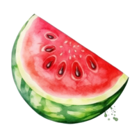 Watercolor watermelon isolated. Illustration AI Generative png