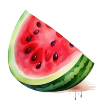 Watercolor watermelon isolated. Illustration AI Generative png