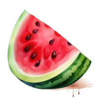 vattenfärg vattenmelon isolerat. illustration ai generativ png