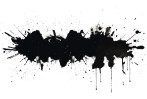 Black splash isolated. Illustration Generative AI png