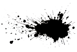 svart stänk isolerat. illustration ai generativ png